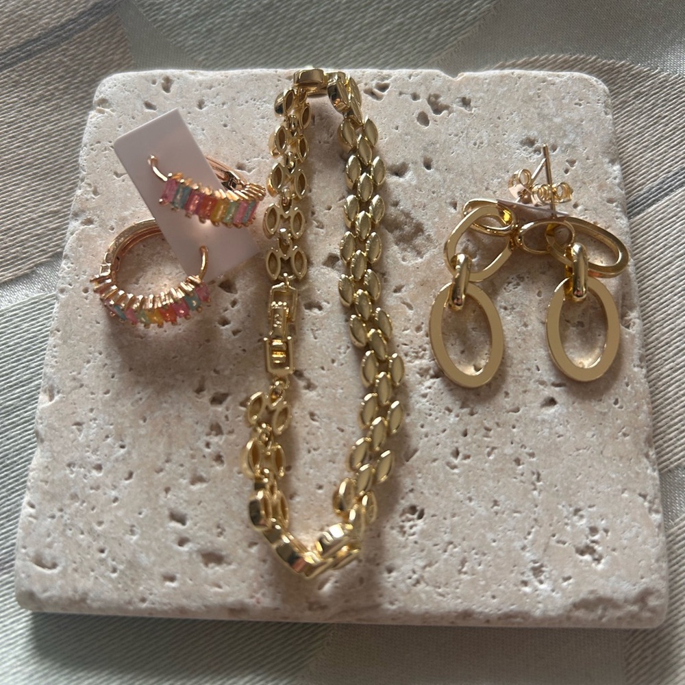 Yellow Gold & Rose Gold Jewelry Set